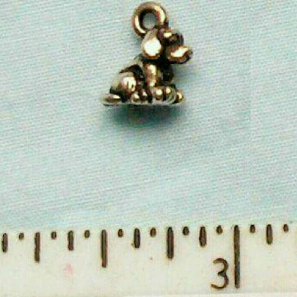 925 S SILVER CUTE TINY PUPPY NECKLACE 18"